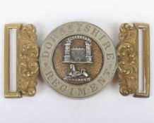 Dorsetshire Regiment Officers Waist Belt Clasp. fine two piece example with regimental details to