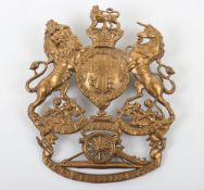 Gilding Metal Q.V.C Other Ranks Helmet Plate to The Royal Artillery in very good condition with