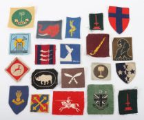 Collection of British Army Formation Badges. Lot includes 25th Group Royal Engineers, 4th