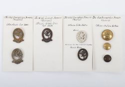 Small Selection of Cap, Collar & Beret Badges to the West Somersetshire Yeomanry.