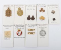 Assortment of Badges, Shoulder Titles & Buttons to the South Irish Horse, Westmoreland &
