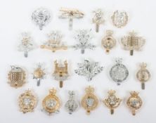 Collection of British Military Anodised Yeomanry Cap Badges. Staybrite badges note are the
