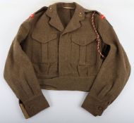 Cheshire Regiment Battle Dress Blouse. A fair example of the 1949 pattern battle dress blouse