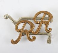 Rough Riders City Of London Yeomanry Bi Metal Sleeve badge in good condition.