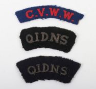 Scarce The Council of Voluntary War Work embroidered WW2 Cloth Shoulder Title.