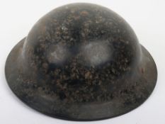 WW2 Home Front Bakelite Helmet. Black Bakelite composite helmet complete with liner and chin strap ,