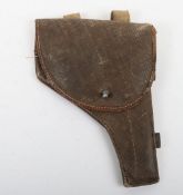 WW2 Russian Revolver Holster. BrownÂ Nagant M1895 holster with steel metal work, belt loops to