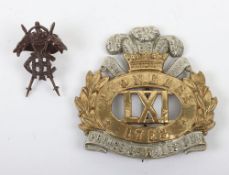 2 British made Indian Army Officer's Cap Badges. One example to the 61st Pioneers with Pagri
