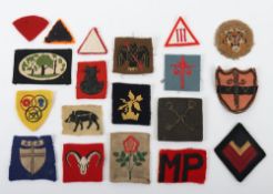 Assortment of British Military Formation Badges.