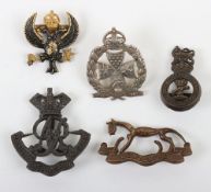 Small Collection of Yeomanry Officers cap Badges. Lot includes a Sterling Inns of Court Regiment,