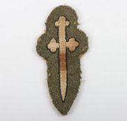 Scarce WW2 2nd Canadian Tank Brigade Cloth Formation Patch. Serge patch with embroidered centre.