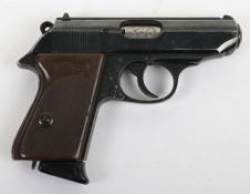 Deactivated EU certificate Walther PPK Pistol. German semi-automatic 7.65mm pistol with Walther
