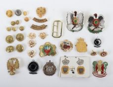 Collection of Military and Police Cap & Collar Badges to Foreign Forces. . Lot includes Examples