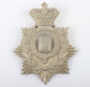 Hampshire Rifle Volunteer White Metal Q.V.C Other Ranks Helmet Plate in excellent condition with all