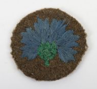 WW2 58th Searchlight Regiment Royal Artillery Embroidered Formation Patch. A good example of the