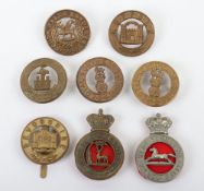 Grouping of British Military Helmet Plate Centres & Glengarry's. Examples included are Glengarries