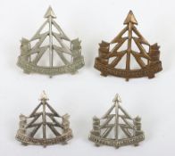 Reconnaissance Corps Cap & Collar Badges. Lot includes a White Metal Cap & Collar set, Cap Maked