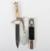Miniature Dutch Hunting Cutlas, fine quality hunting cutlas with polished bone handle, unmarked