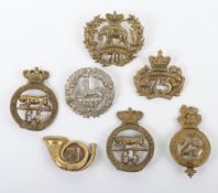 Assortment of British Army Glengarry Badges. Examples included are 78th Seaforth Highlanders