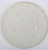1945 German Porcelain Medal, interesting post Third Reich period porcelain table medal.