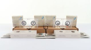 A set of four Royal Mint Silver Proof Harry Potter 50p coins,