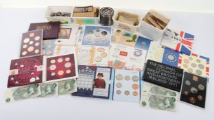 Various BUNC packs and loose modern coins,