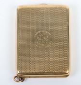 An early 20th century 9ct gold cigarette case,