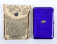 An Art Deco German silver (.935) gilt and enamel cigarette case,