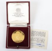 A 22ct gold Winston Churchill medallion, 1874-1965,