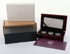A Royal Mint The Sovereign Coronation of Charles III Three Coin Sovereign Gold Proof Set,