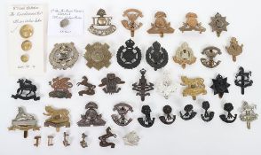 Good selection of Cap, Collar, Shoulder Titles & Buttons to Territorial Regiments.
