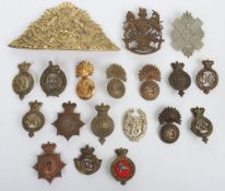 Large Collection Of British Military Glengarry's & Helmet Plates.