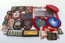 Royal Military Police Grouping, Including Peaked Cap, Insignia and Regimental Plaques.