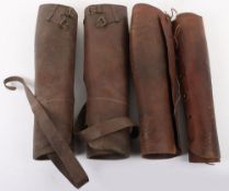 2x Pairs of Officers Leather Gaiters