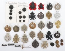Collection of Cap, Collar, anodised badges & Buttons pertaining to London Regiments.