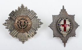 Two Guards Regiments Officer's Cap Stars.