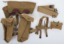 WW2 1937 Pattern Webbing Equipment, Including Bren Auxiliary Pouches.