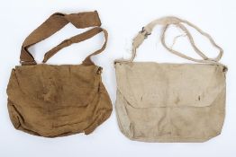 WW1 French Bread Bag Haversacks, Two Examples.