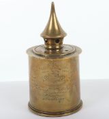 WW1 British, 18th Battalion Kings Liverpool Regiment, 'Liverpool Pals' Trench Art Tobacco Jar.