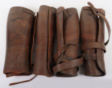 2x Pairs of Brown Leather Gaiters