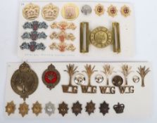 Assortment of British Badges to The Welsh Guards & The Royal Navy.