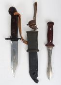 Ukraine War USSR Paratroopers Knife and AK Bayonet