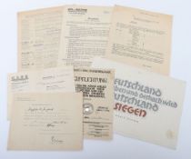 Third Reich SA ( Sturmabteilung ) Group 1/66 & 3/66 Document Grouping.