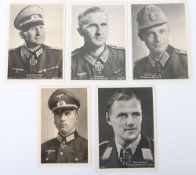 WW2 German Knights Cross Winners Photograph Postcards