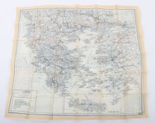 WW2 RAF/SOE Silk Escape Map of Europe