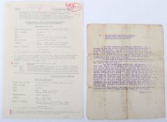WW2  Malta Secret Intelligence Report & Operation Pedestal Documents