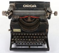 1930s German  ORGA Typewriter