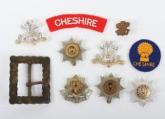 Grouping of Cheshire Regiments Badges