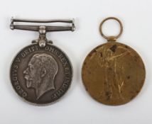 2 Great War Medals including a Victory Medal to a Canadian Soldier who was killed in action in Augus