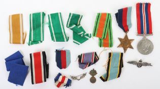 WW2 Medals, Ribbons and RAF Sweetheart Badge